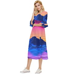 Double Cuff Midi Dress 