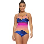 Outrun-vaporwave-hd-wallpaper-preview Retro Full Coverage Swimsuit