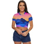 Outrun-vaporwave-hd-wallpaper-preview Side Button Cropped Tee