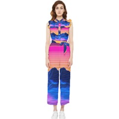 Women s Frill Top Chiffon Jumpsuit 