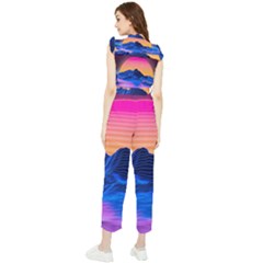 Women s Frill Top Chiffon Jumpsuit 