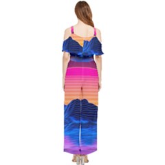 Draped Sleeveless Chiffon Jumpsuit 