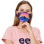 Outrun-vaporwave-hd-wallpaper-preview Fitted Cloth Face Mask (Adult)