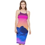 Outrun-vaporwave-hd-wallpaper-preview Bodycon Cross Back Summer Dress