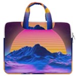 Outrun-vaporwave-hd-wallpaper-preview MacBook Pro Double Pocket Laptop Bag (Large)