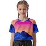 Outrun-vaporwave-hd-wallpaper-preview Kids  Basic Tee
