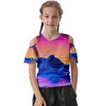 Outrun-vaporwave-hd-wallpaper-preview Kids  Butterfly Cutout Tee