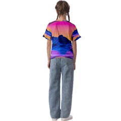 Kids  Cuff Sleeve Scrunch Bottom T-Shirt 