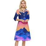 Outrun-vaporwave-hd-wallpaper-preview Classy Knee Length Dress