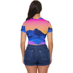 Side Button Cropped T-Shirt 
