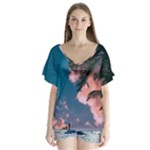 Pexels-photo-2486168 V-Neck Flutter Sleeve Top