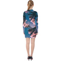 V-neck Bodycon Long Sleeve Dress 