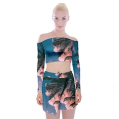 Off Shoulder Top with Mini Skirt Set 