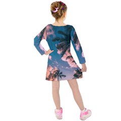 Kids  Long Sleeve Velvet Dress 