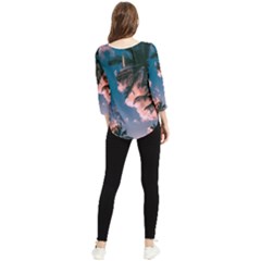 Chiffon Quarter Sleeve Blouse 