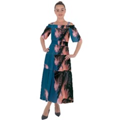 Shoulder Straps Boho Maxi Dress  