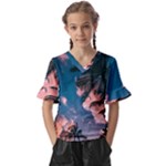 Pexels-photo-2486168 Kids  V-Neck Horn Sleeve Blouse