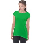 00c040 Cap Sleeve High Low Top
