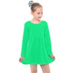 00ff80 Kids  Long Sleeve Dress