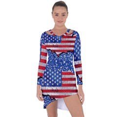 Asymmetric Cut-Out Shift Dress 