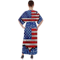 V-Neck Boho Style Maxi Dress 