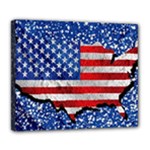 Usa-map-and-flag-on-cement-wall-texture-background-design-1591646654pet Deluxe Canvas 24  x 20  (Stretched)
