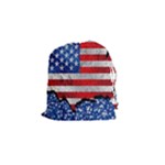 Usa-map-and-flag-on-cement-wall-texture-background-design-1591646654pet Drawstring Pouch (Small)