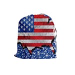 Usa-map-and-flag-on-cement-wall-texture-background-design-1591646654pet Drawstring Pouch (Large)