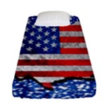 Usa-map-and-flag-on-cement-wall-texture-background-design-1591646654pet Fitted Sheet (Single Size)