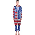 Usa-map-and-flag-on-cement-wall-texture-background-design-1591646654pet Hooded Jumpsuit (Ladies) 