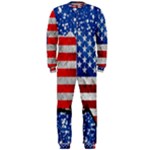 Usa-map-and-flag-on-cement-wall-texture-background-design-1591646654pet OnePiece Jumpsuit (Men) 