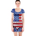 Usa-map-and-flag-on-cement-wall-texture-background-design-1591646654pet Short Sleeve Bodycon Dress