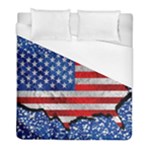 Usa-map-and-flag-on-cement-wall-texture-background-design-1591646654pet Duvet Cover (Full/ Double Size)