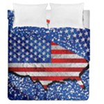 Usa-map-and-flag-on-cement-wall-texture-background-design-1591646654pet Duvet Cover Double Side (Queen Size)