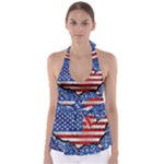 Usa-map-and-flag-on-cement-wall-texture-background-design-1591646654pet Babydoll Tankini Top
