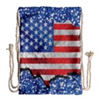 Usa-map-and-flag-on-cement-wall-texture-background-design-1591646654pet Drawstring Bag (Large)