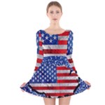 Usa-map-and-flag-on-cement-wall-texture-background-design-1591646654pet Long Sleeve Velvet Skater Dress