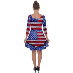 Quarter Sleeve Skater Dress 