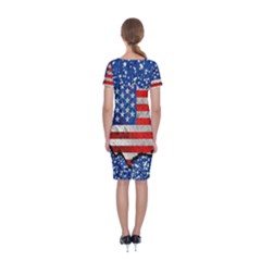 Classic Short Sleeve Midi Dress Back Classic Short Sleeve Midi Dress Back