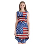 Usa-map-and-flag-on-cement-wall-texture-background-design-1591646654pet Sleeveless Chiffon Dress  