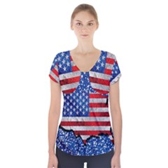 Short Sleeve Front Detail Top 
