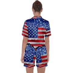 Satin Short Sleeve Pajamas Set 