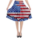 Usa-map-and-flag-on-cement-wall-texture-background-design-1591646654pet Flared Midi Skirt