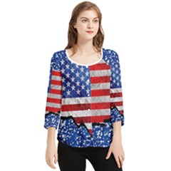 Chiffon Quarter Sleeve Blouse 