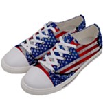 Usa-map-and-flag-on-cement-wall-texture-background-design-1591646654pet Men s Low Top Canvas Sneakers