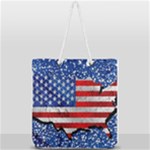 Usa-map-and-flag-on-cement-wall-texture-background-design-1591646654pet Full Print Rope Handle Tote (Large)