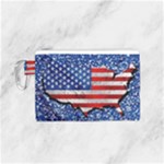 Usa-map-and-flag-on-cement-wall-texture-background-design-1591646654pet Canvas Cosmetic Bag (Small)