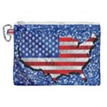 Usa-map-and-flag-on-cement-wall-texture-background-design-1591646654pet Canvas Cosmetic Bag (XL)