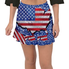 Fishtail Mini Chiffon Skirt 