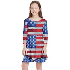 Kids  Quarter Sleeve Skater Dress 
